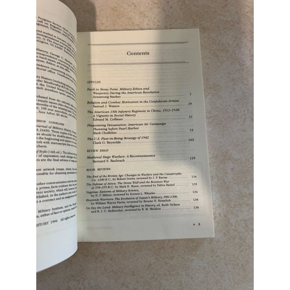 The Journal of Military History Vol 58 No 1 January 1994 Society Military